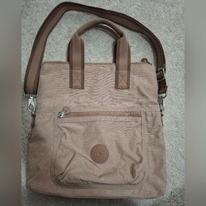 Kipling Tan Tote Bag With Crossbody EUC
